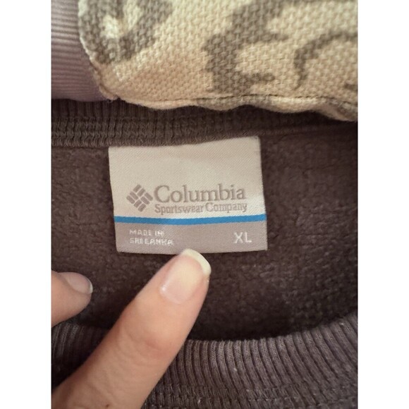 Columbia Men’s Logo Fleece Crew Sweatshirt XL Spellout - Picture 4 of 7